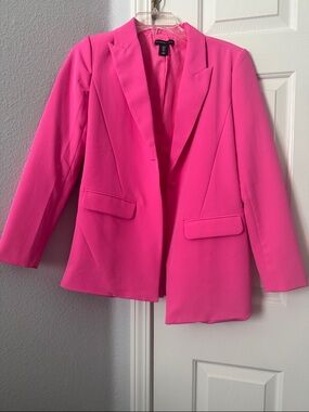Sincerly Jules Vibrant Pink Tailored Blazer